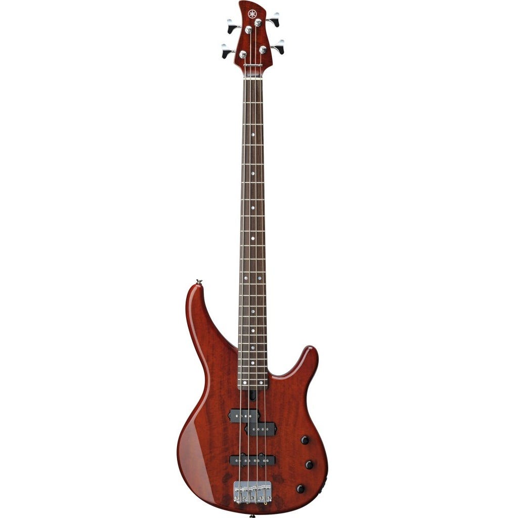 Yamaha TRBX174EW Exotic Wood Bass Guitar - Root Beer