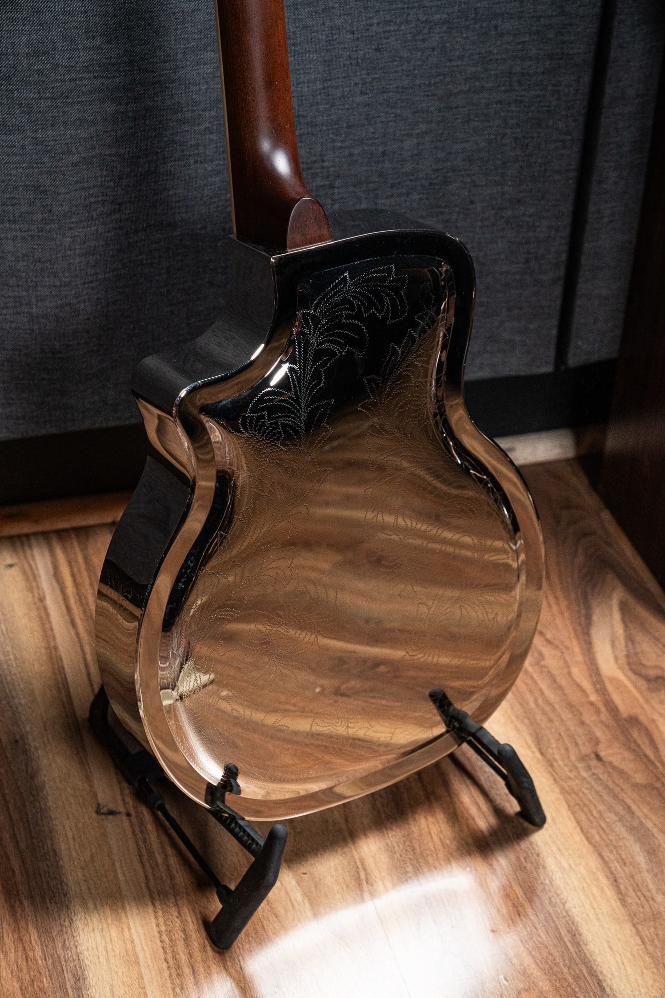 Bourbon Street Tri-Cone Resonator w/Cutaway - Chrysanthemum Etched Pattern (BSR-3C-NC-EN)