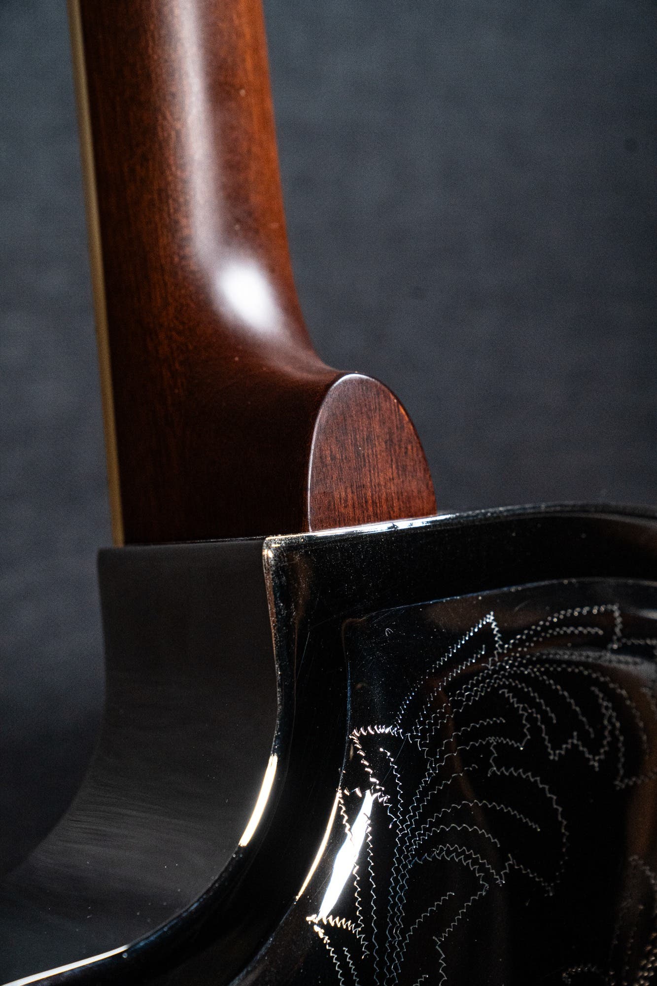 Bourbon Street Tri-Cone Resonator w/Cutaway - Chrysanthemum Etched Pattern (BSR-3C-NC-EN)