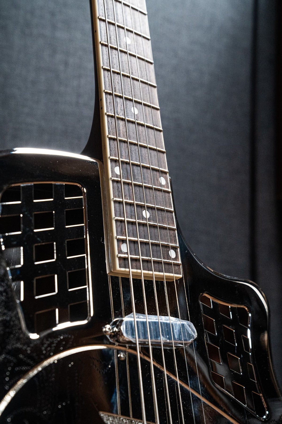 Bourbon Street Tri-Cone Resonator w/Cutaway - Chrysanthemum Etched Pattern (BSR-3C-NC-EN)