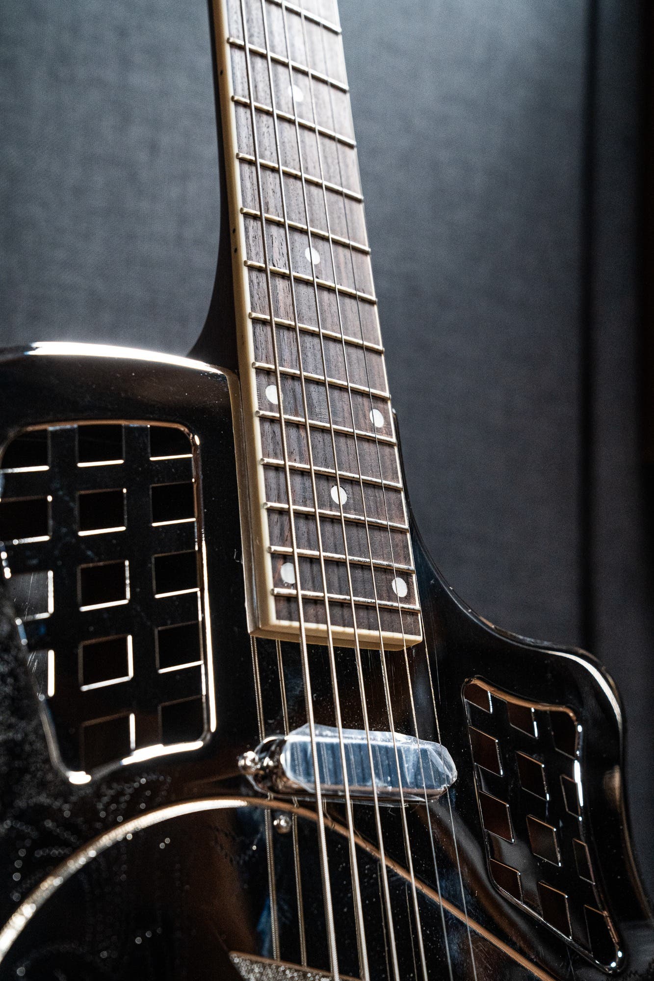 Bourbon Street Tri-Cone Resonator w/Cutaway - Chrysanthemum Etched Pattern (BSR-3C-NC-EN)