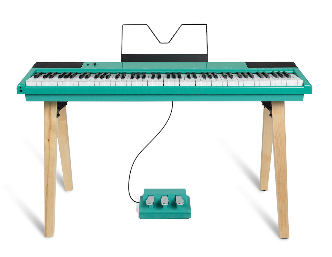 Alesis RECITALHOME 88-Key Contemporary Digital Piano w/Wood Stand - Turquoise