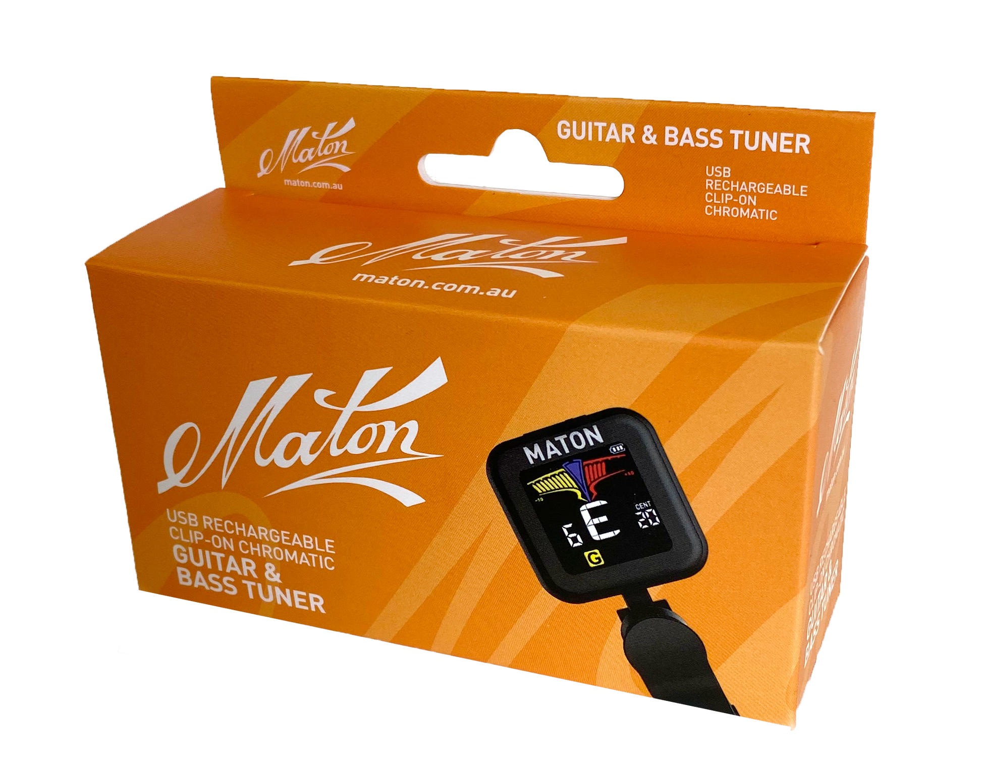 Maton USB Rechargable Clip-on Guitar + Bass Tuner