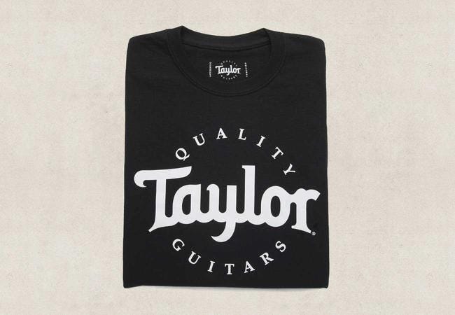 Taylor Black Logo T-Shirt - X-Large