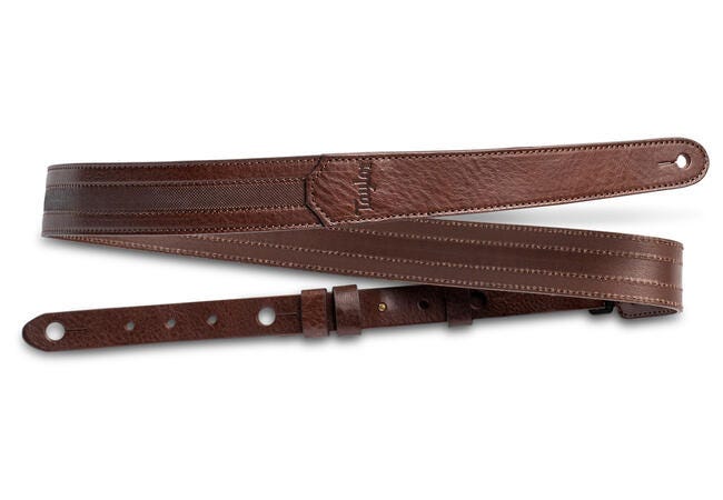 Taylor Slim 1.5" Vegan Leather Guitar Strap - Chocolate Brown