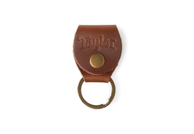Taylor Key Ring Pick Holder - Brown Leather
