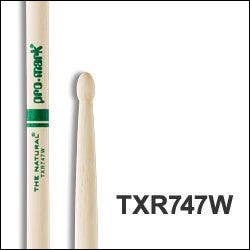 Diameter:  .551" Length:  16 1/4" Tip Material:  Wood Tip Shape:  Oval  The 747 stick features a slightly longer, classic 5A diameter with a thicker taper. The large oval bead provides a dark, warm tone, perfect for when more volume is required.  Hickory