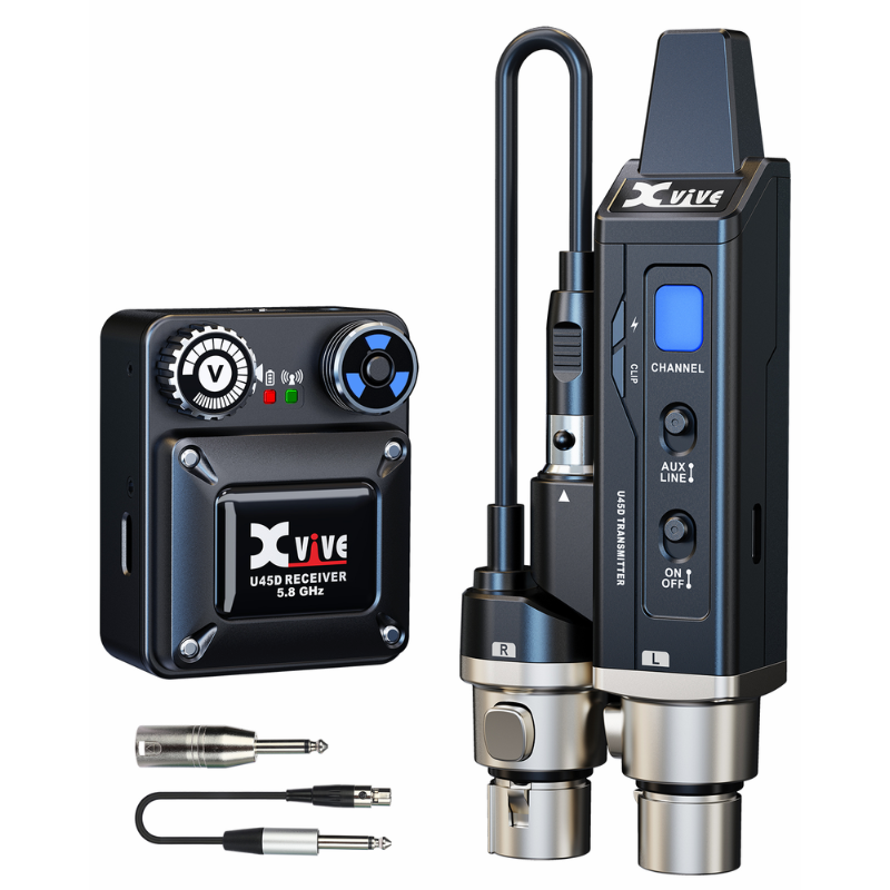 Xvive U45D 5.8GHZ Stereo Wireless In-Ear Monitor System w/Case