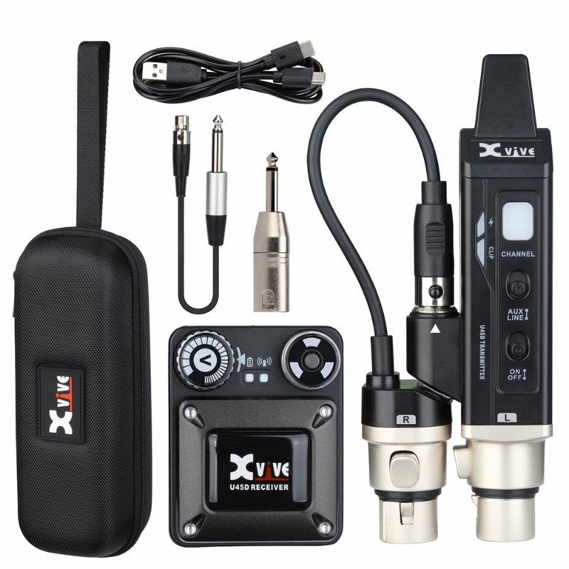 Xvive U45D 5.8GHZ Stereo Wireless In-Ear Monitor System w/Case