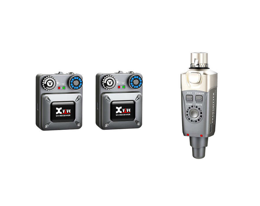 XVIVE U4R2 Wireless Monitor System for In-Ear Monitors (2 Receivers)