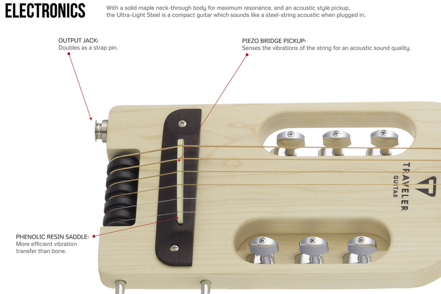 Traveler Guitar Ultra-Light Acoustic Guitar - Maple