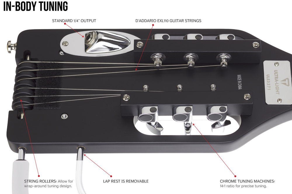 Traveler Guitar Ultra-Light Electric Guitar - Left Handed - Black