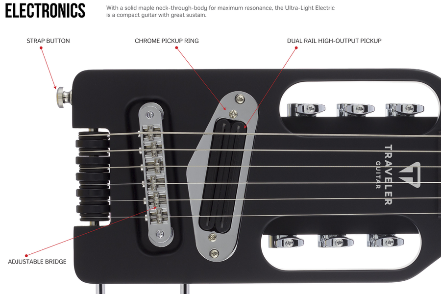 Traveler Guitar Ultra-Light Electric Guitar - Matte Black