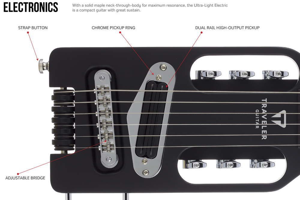 Traveler Guitar Ultra-Light Electric Guitar - Matte Black