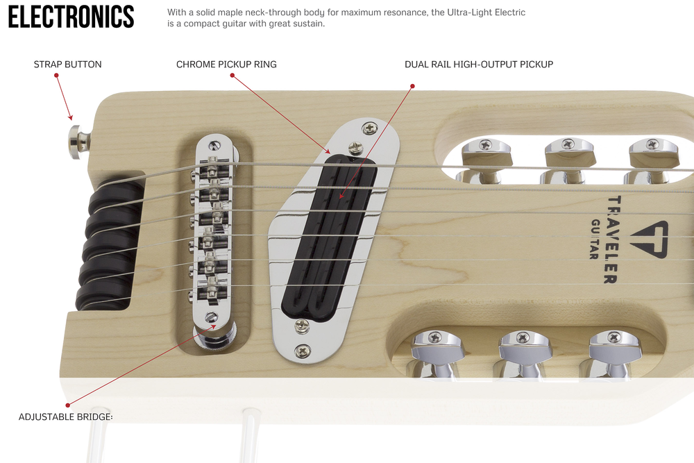Traveler Guitar Ultra-Light Electric Guitar - Maple