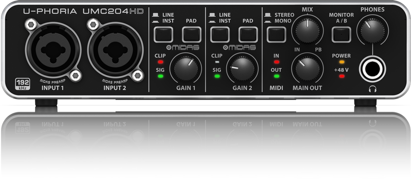 Behringer U-Phoria UMC204HD USB Audio Interface