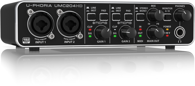 Behringer U-Phoria UMC204HD USB Audio Interface