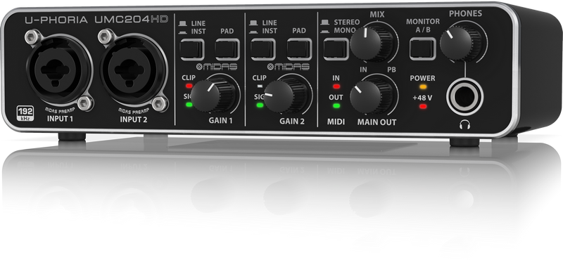 BEHRINGER U-PHORIA UMC204HD INTERFACE
