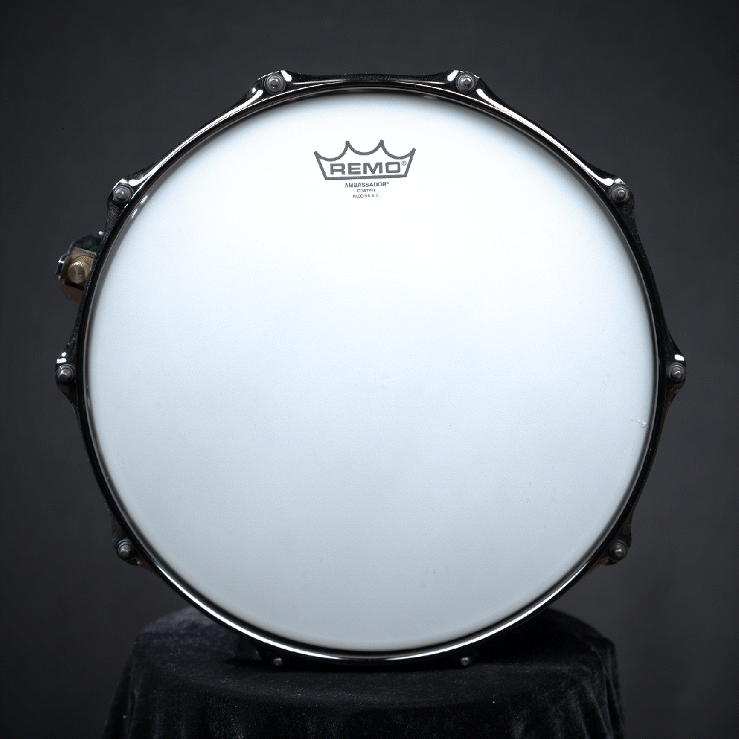 Noble and Cooley 14x6" Alloy Classic Snare - Black Brass HW / Flanged Black Hoops