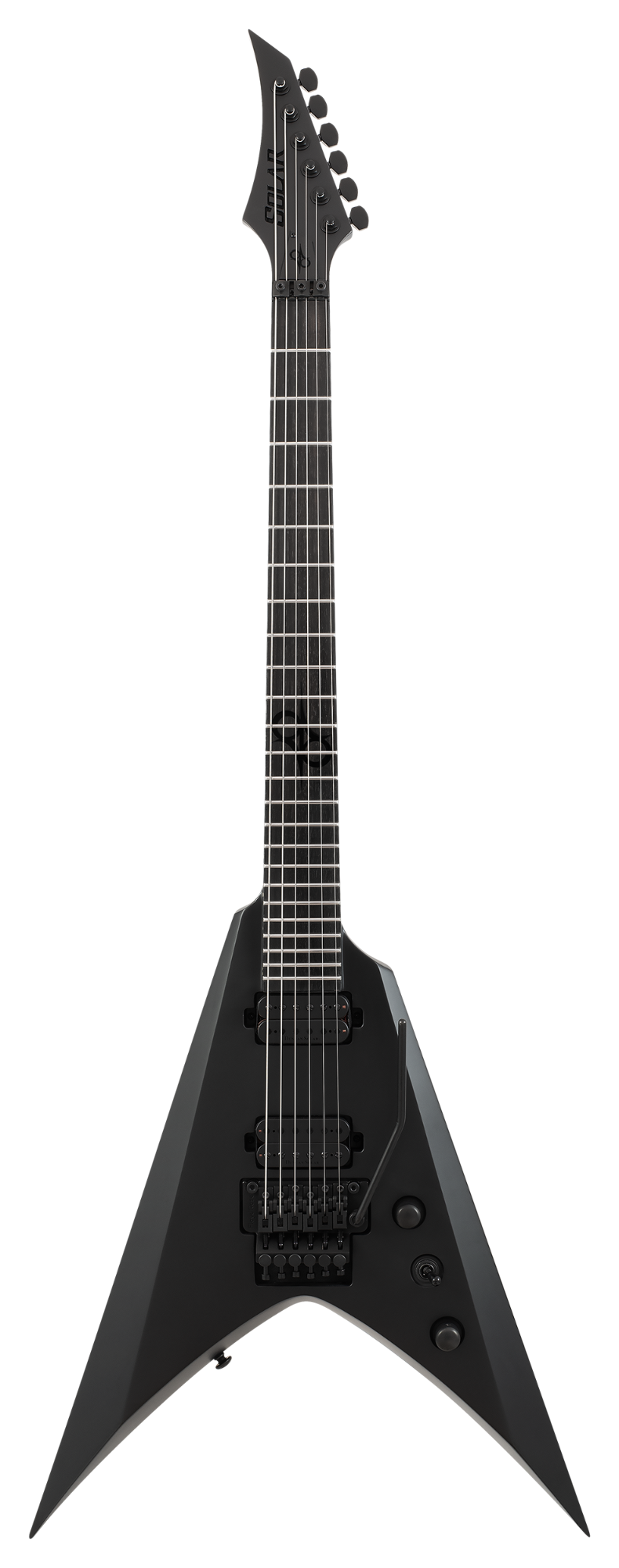 Solar V1.6FR Svart+ Electric Guitar - Carbon Black Matte