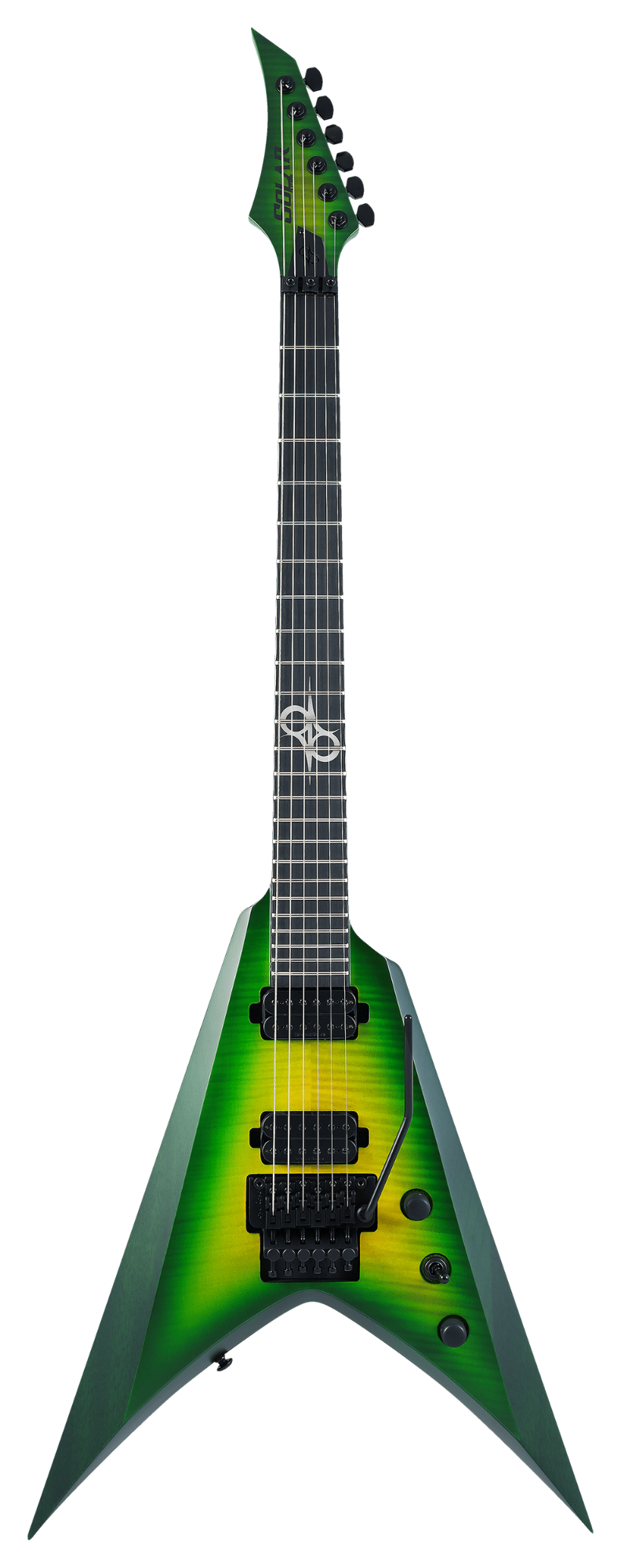 Solar V1.6FRLB Electric Guitar - Flame Lime Burst Matte
