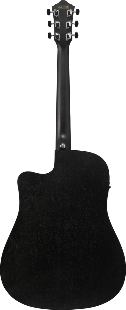 Ibanez V44CE Acoustic Guitar - Weathered Black Open Pore
