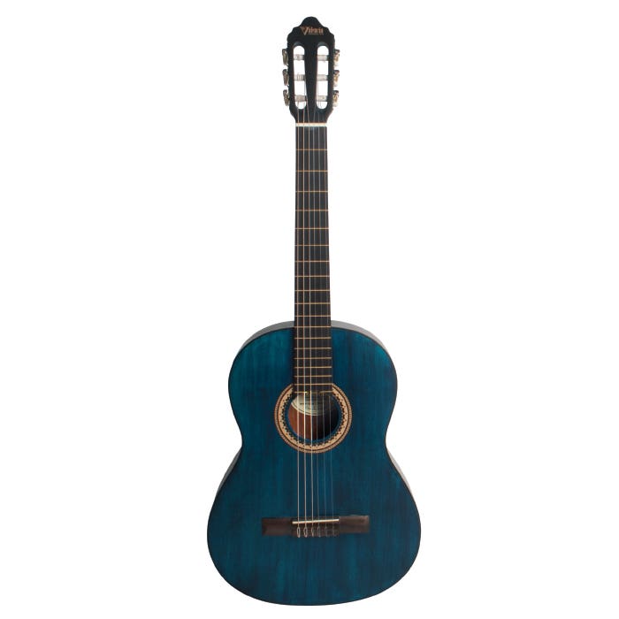 Valencia  Series 200 Full Size Nylon String Guitar - Transparent Blue