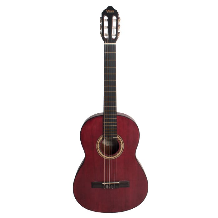 Valencia  Series 200 Full Size Nylon String Guitar - Transparent Wine Red