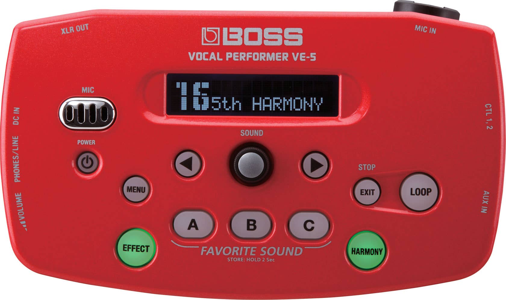 Boss VE-5 Vocal Performer - Red (VE5RD)