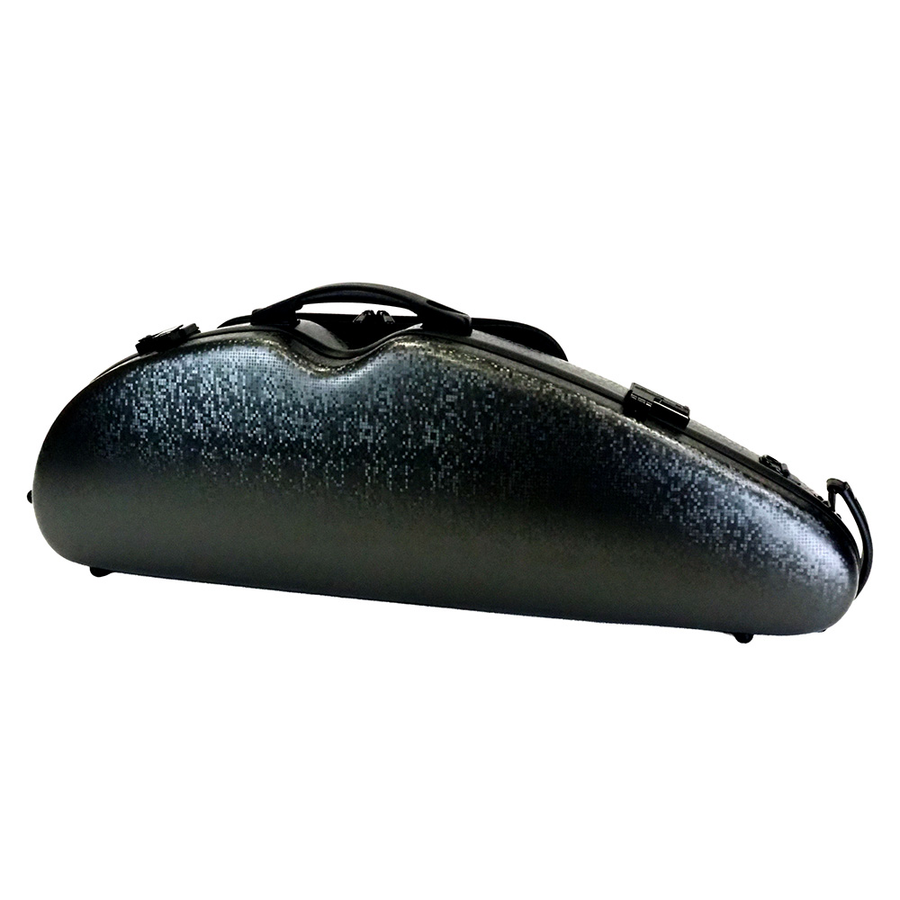 HQ PC Half Moon Violin Case DIGI Black Adjustable 4/4-1/2