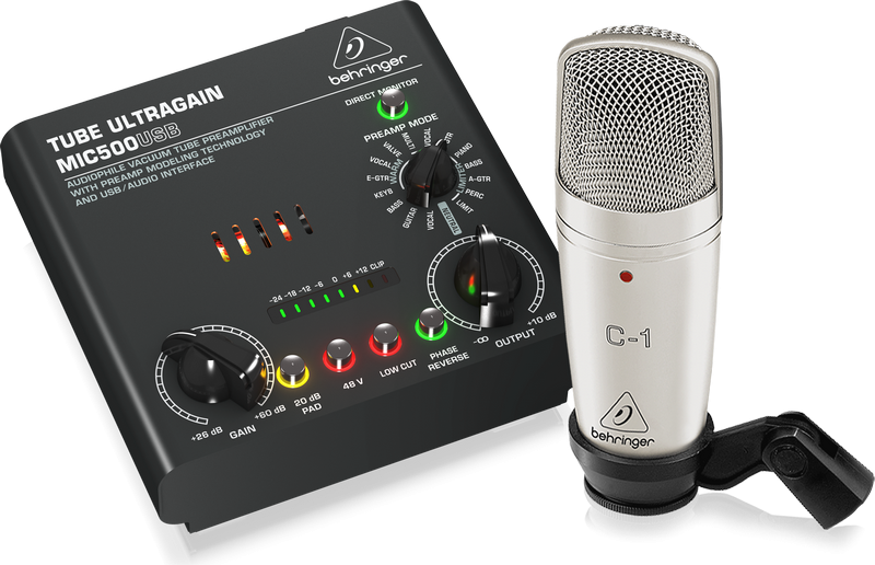 Behringer VOICE STUDIO Recording Package (USB Preamp + Mic)