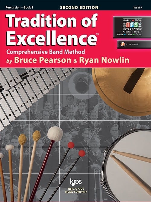 Tradition of Excellence Bk 1 Percussion BK/DVD / (KJOS)