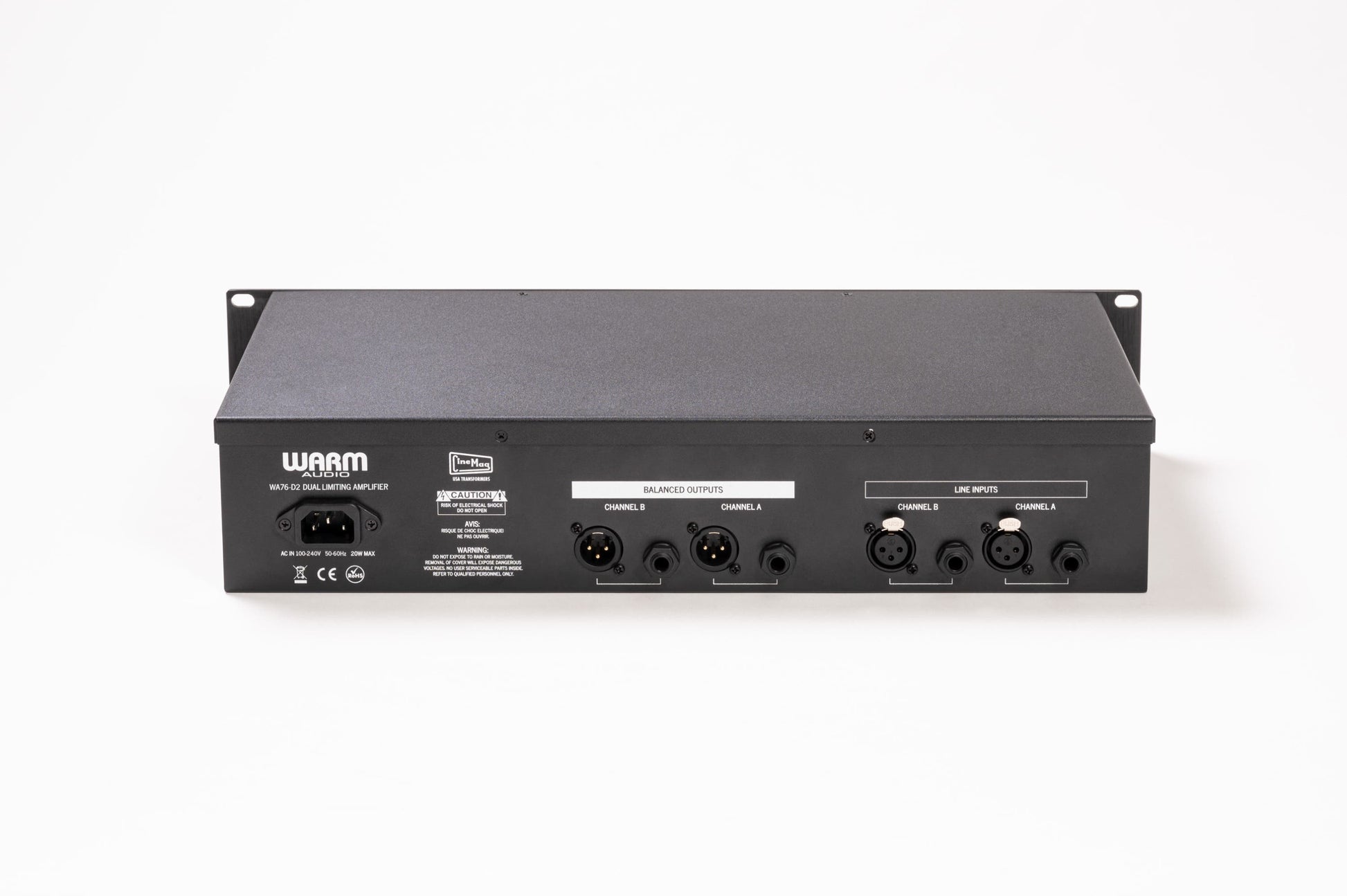 Warm Audio WA76-D2 Dual Channel Clean Gain Discrete FET Compressor (rev D)