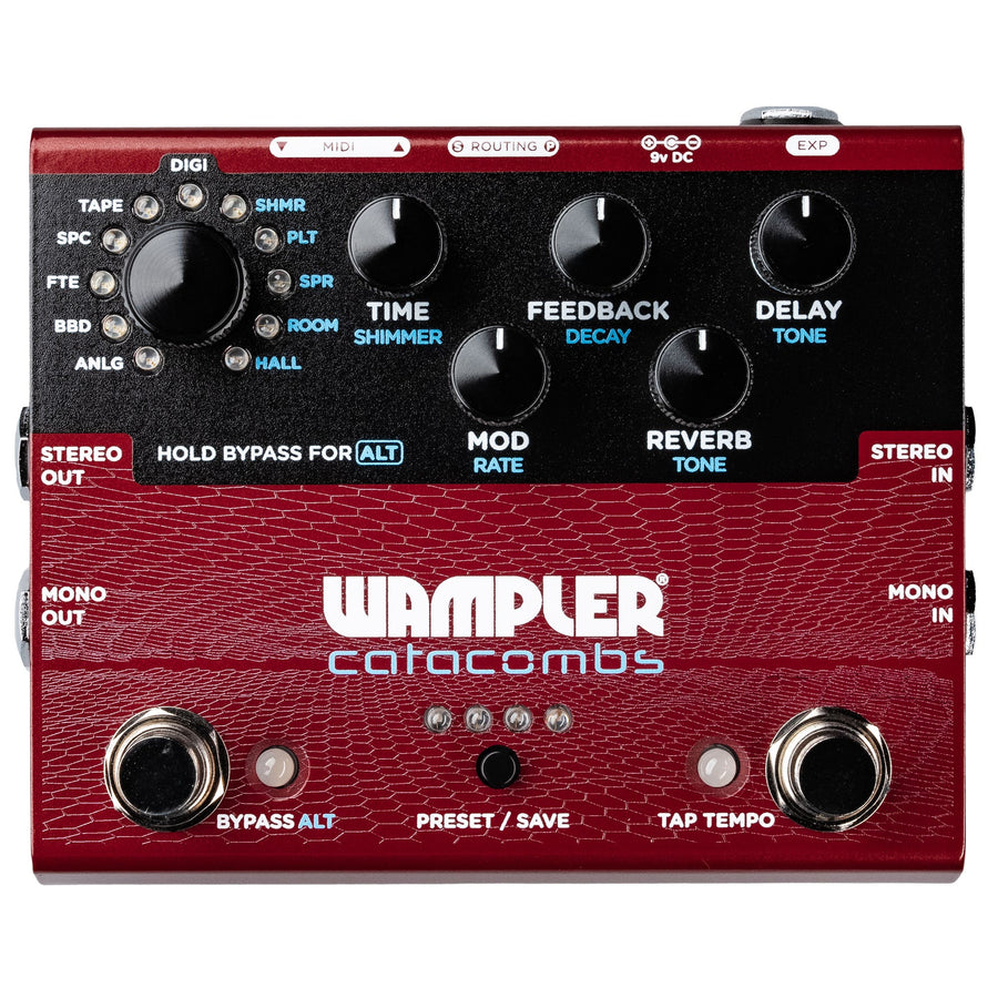 Wampler CATACOMBS Delay / Reverb Effects Pedal