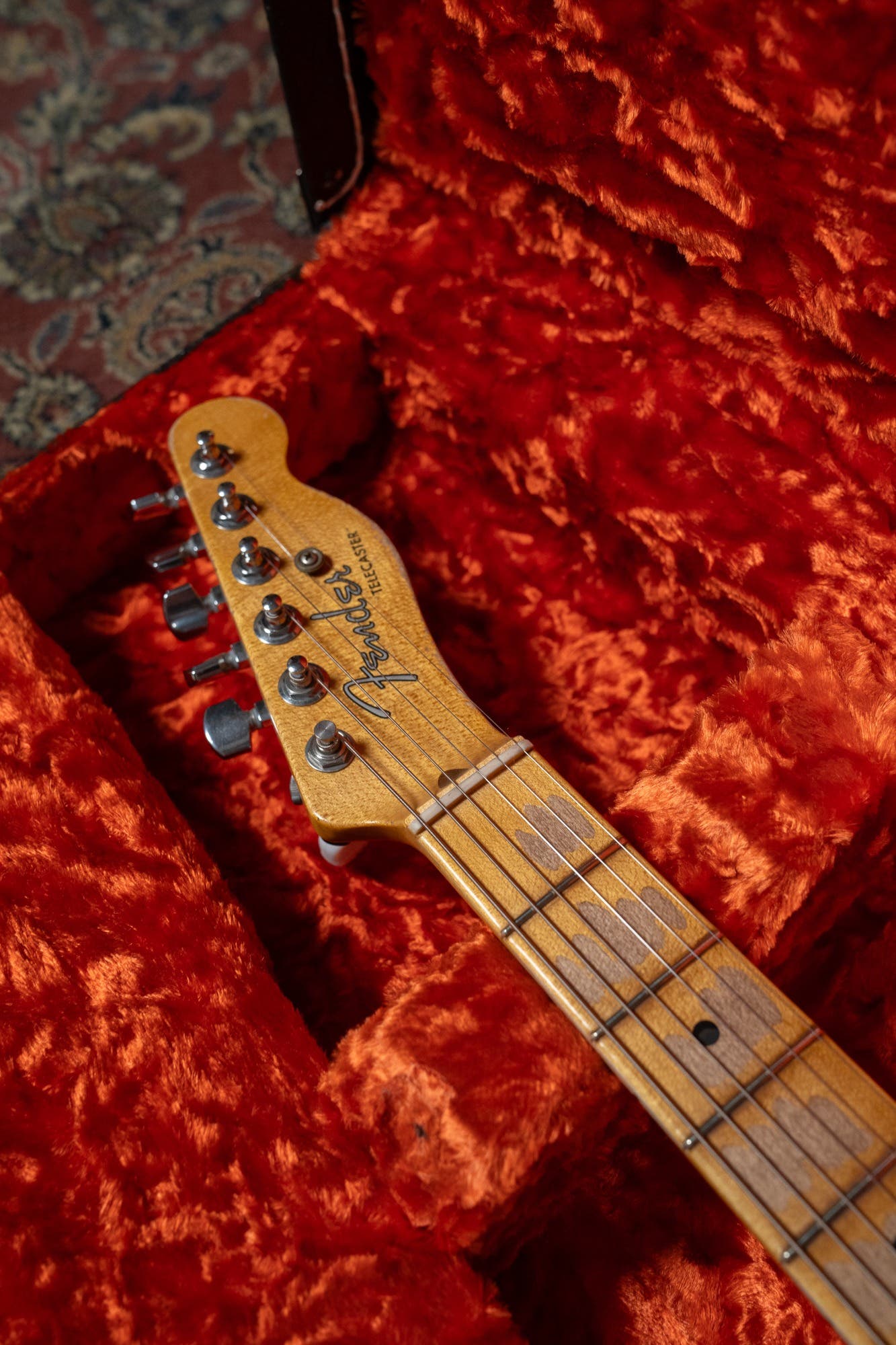 Fender Custom Shop Masterbuilt Waylon Jennings BTB 54' Telecaster Relic - Black and White Tooled Leather over Butterscotch Blonde