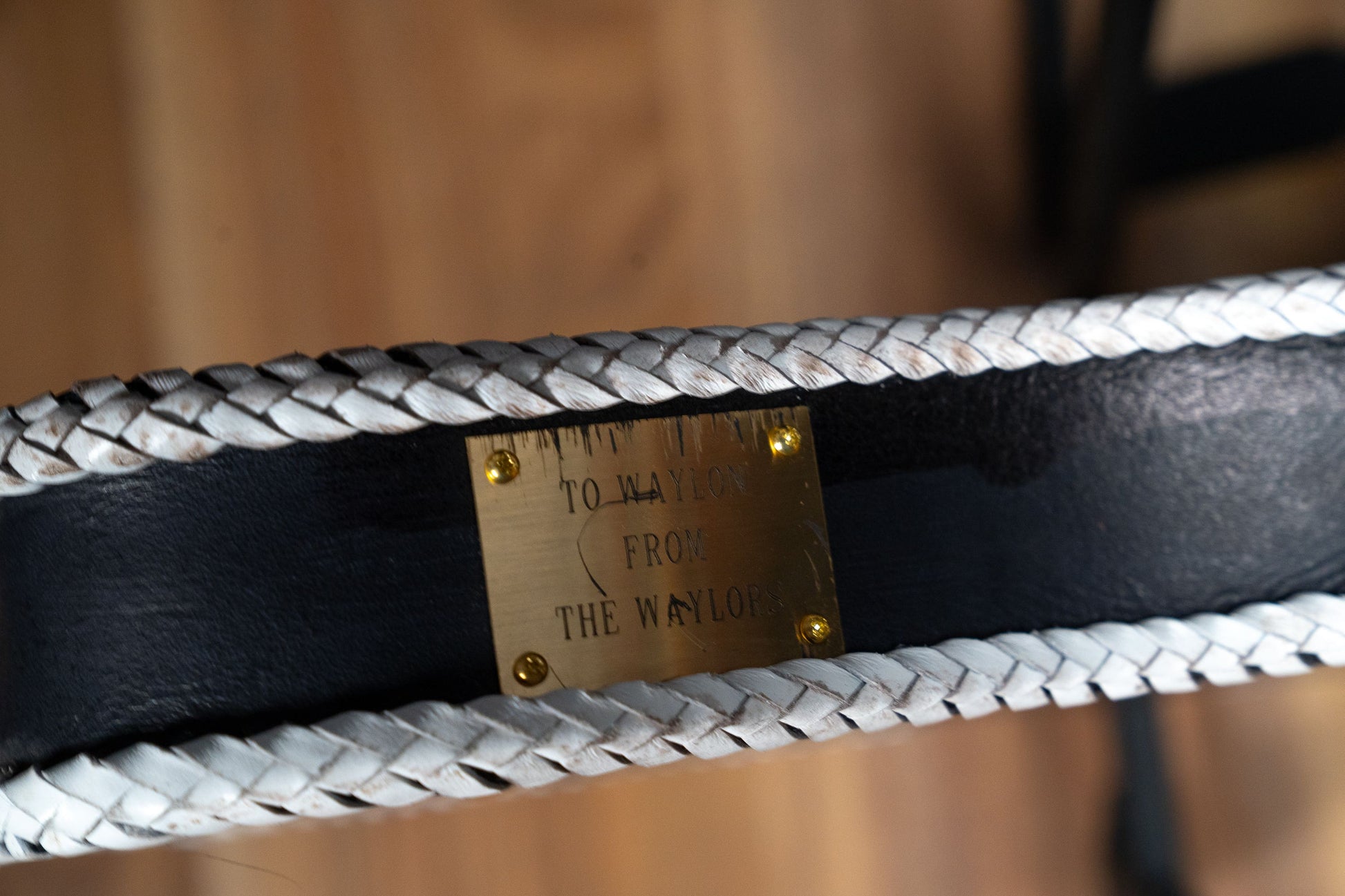 Fender Custom Shop Masterbuilt Waylon Jennings BTB 54' Telecaster Relic - Black and White Tooled Leather over Butterscotch Blonde