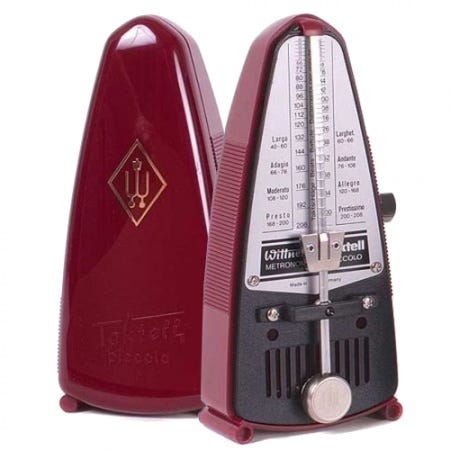 Wittner Piccolo Metronome - Ruby Plastic (No Bell)