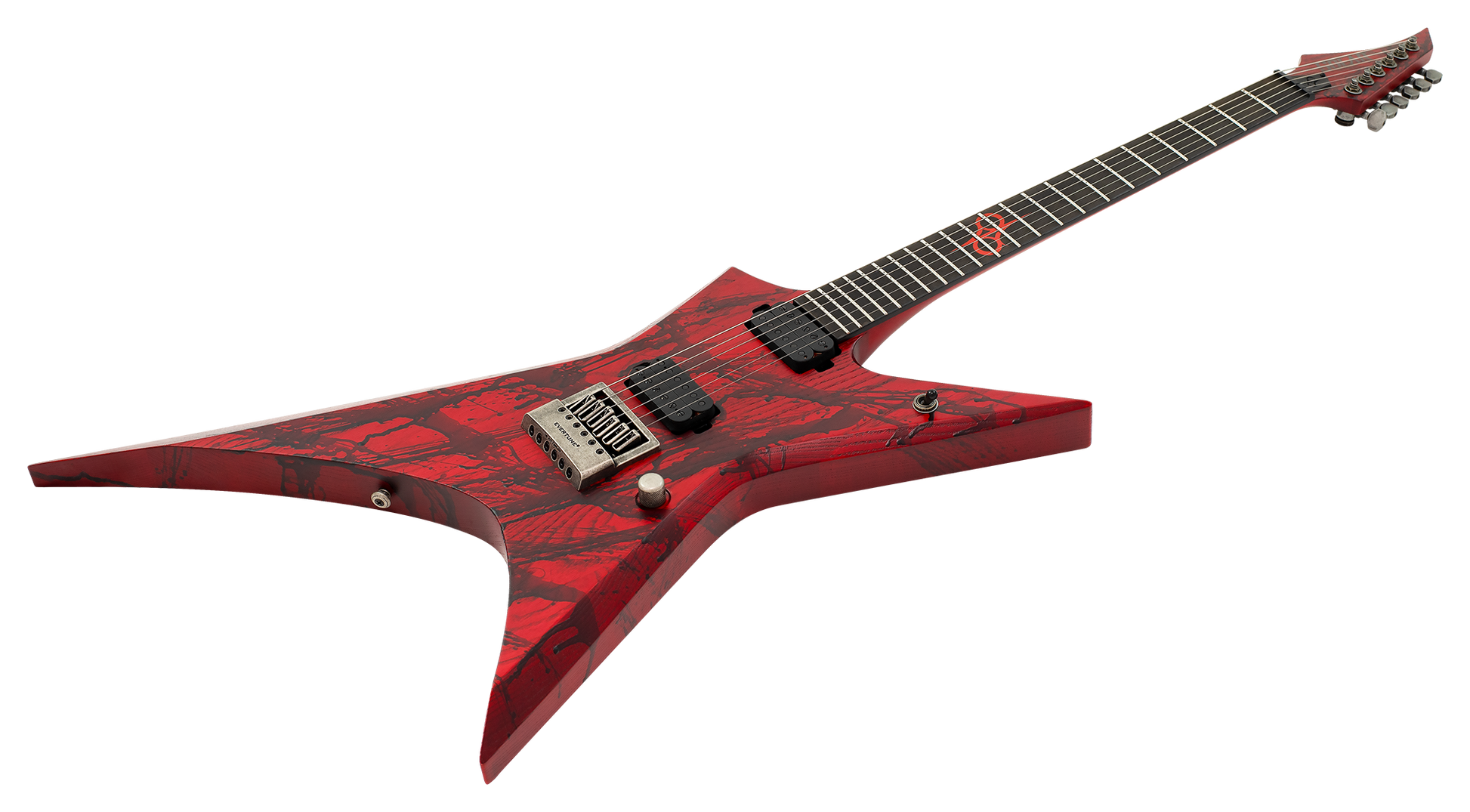 Solar X1.6Canibalismo+ Electric Guitar w/Case - Blood Red Splatter