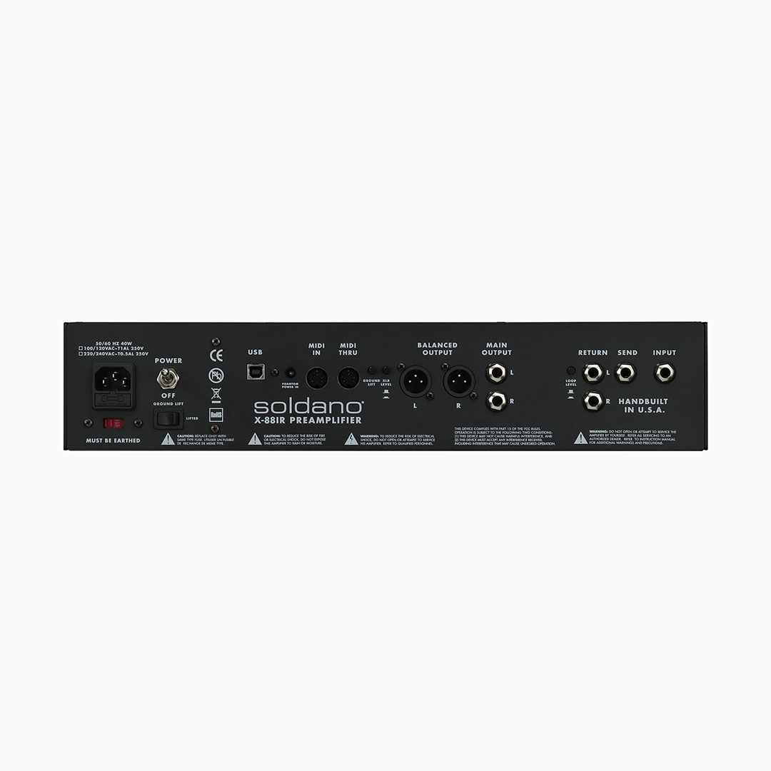 Soldano X88-IR 3-Ch All-Tube Stereo Rackmount Preamp