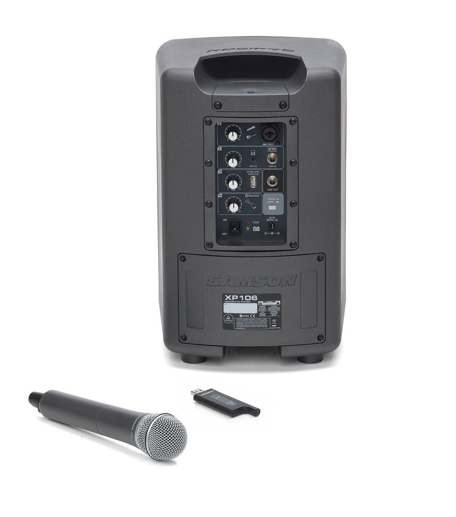 Samson Expedition XP106w - Portable PA w/ Wireless Microphone and Bluetooth