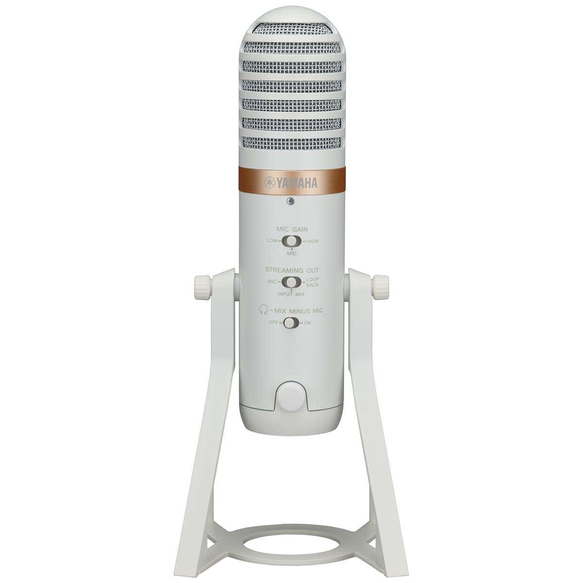 Yamaha AG01 Live Streaming USB Microphone w/ Integrated Mixer - White