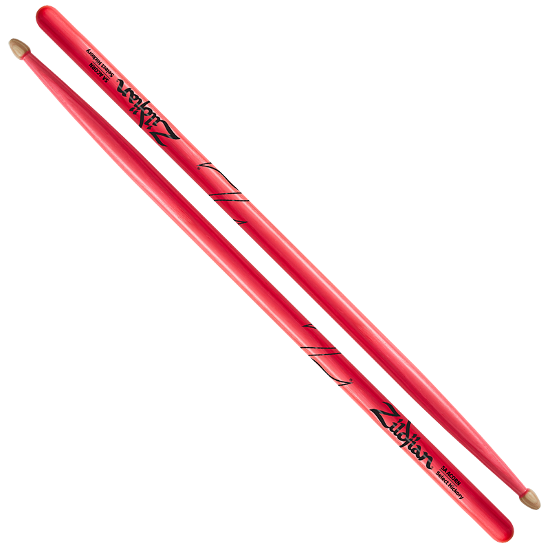 Zildjian Hickory 5A Acorn Drumsticks - Neon Pink (Z5AACDGP)