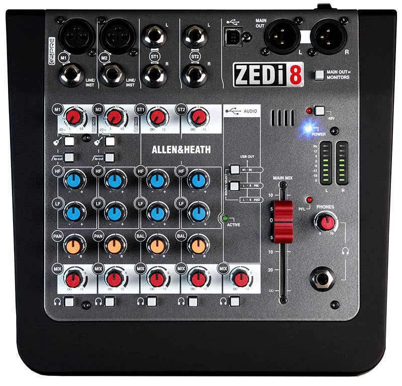 ALLEN AND HEATH ZEDi8 Compact USB MIXER (ZEDi-8)