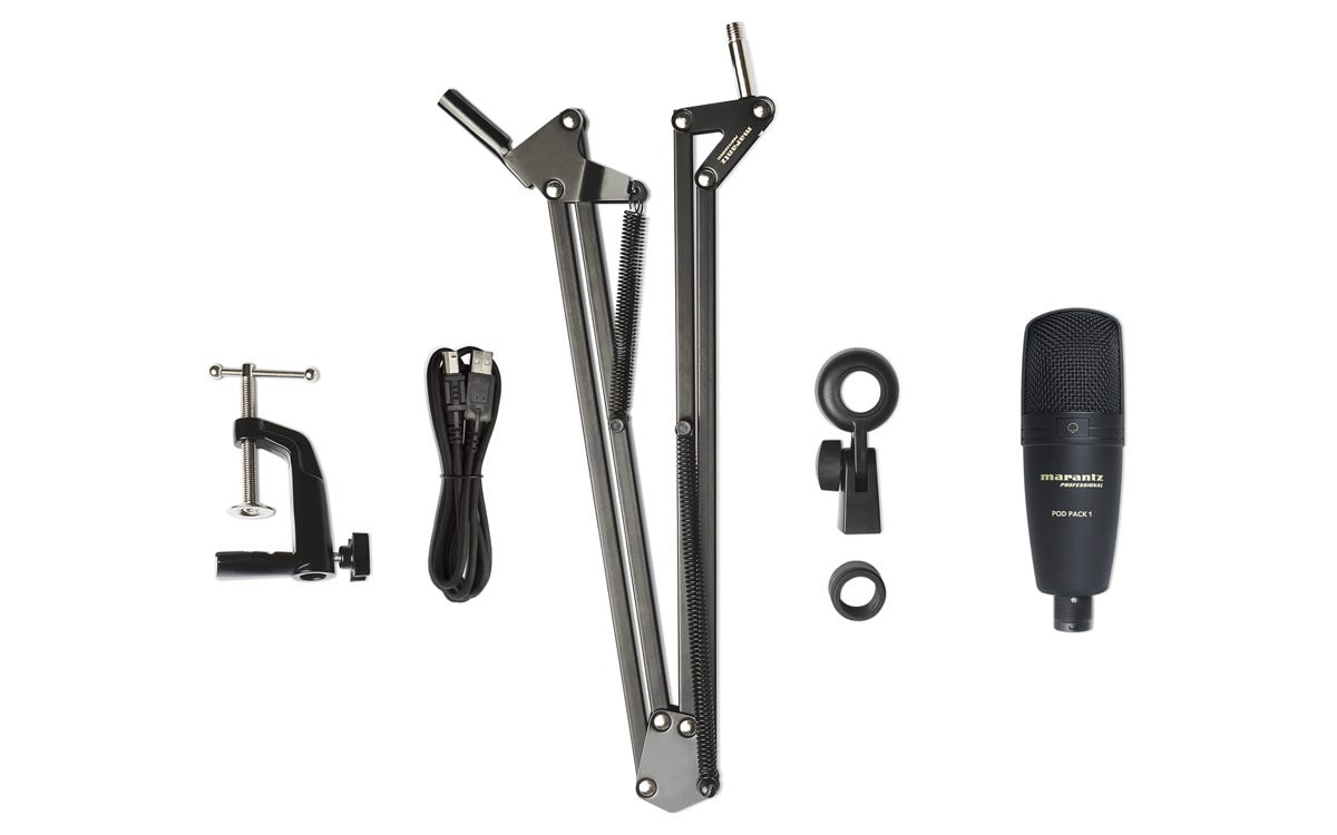 Marantz Pod Pack 1 USB Microphone with Broadcast Stand and Cable