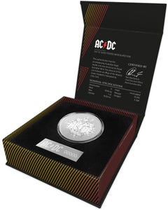 Royal Aust. Mint AC/DC $1 Silver Frosted Uncirculated Coin