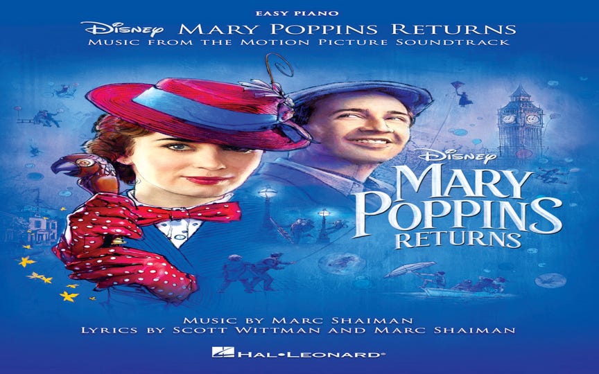 Mary Poppins Returns Movie Soundtrack Easy Piano