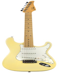 Suhr Classic S SSS Electric Guitar w/Deluxe Gigbag - Vintage Yellow MN