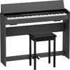 Roland F-107BK Compact Digital Piano w/Matching Bench - Black