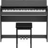 Roland F-107BK Compact Digital Piano w/Matching Bench - Black