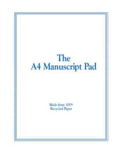 Manuscript Pad 12St Recycled
